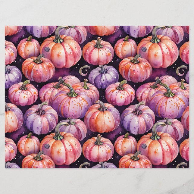 Purple & Orange Pumpkin Patch Pattern (Front)