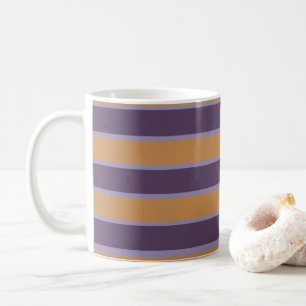 Purple Orange Stripes  Coffee Mug