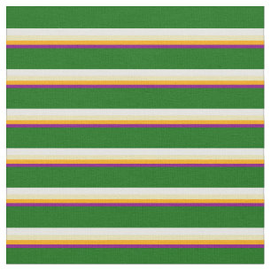 Purple, Orange, Tan, White, and Dark Green Lines Fabric