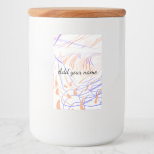 Purple orange watercolor abstract add name text th food label