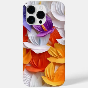 PURPLE ORANGE WHITE YELLOW 3-D LOOK CROCUS Case-Mate iPhone 14 PRO MAX CASE