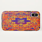 Purple Orange Yellow Mandala Monogram