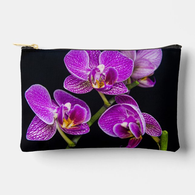 Purple orchid accessory pouch (Front)