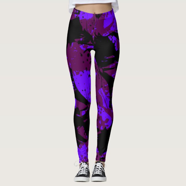 purple orchid aura leggings (Front)