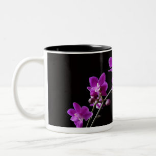 Purple Orchid Blossoms Two-Tone Mug