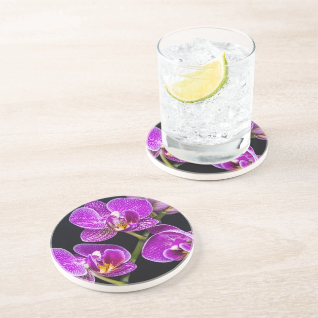 Purple orchid coaster (Side)