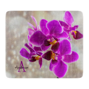 Purple Orchid Cutting Board