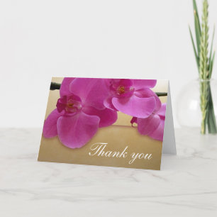 Purple Orchid Design Thank You Card