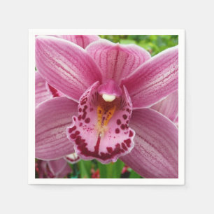 Purple Orchid Elegant Floral Napkin