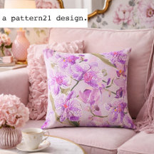 purple orchid floral pattern