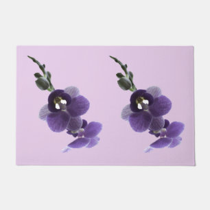 Purple orchid flower,  doormat