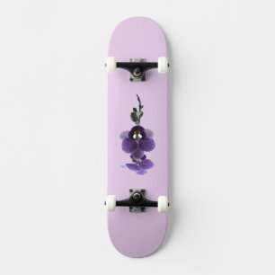 Purple orchid flower, Skateboard