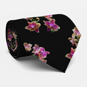 PURPLE ORCHID FLOWER TIE