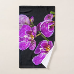 Purple orchid hand towel