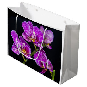 Purple orchid large gift bag