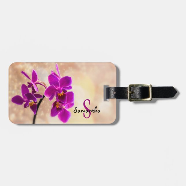 Purple Orchid Luggage tag (Front Horizontal)