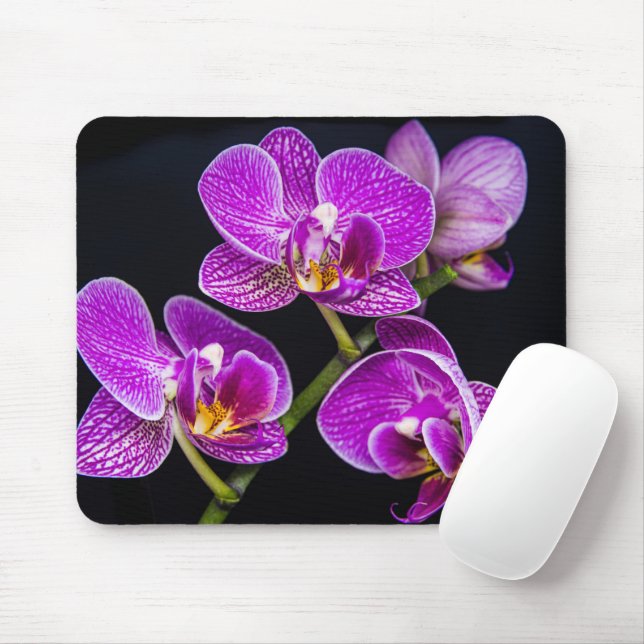 Purple orchid mouse mat (With Mouse)