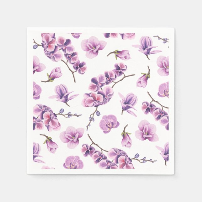 Purple Orchid Napkins (Front)