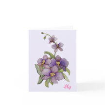Purple Orchid Note Card
