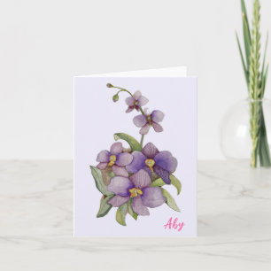 Purple Orchid Note Card