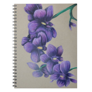 Purple orchid notebook