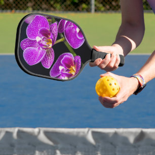 Purple orchid pickleball paddle