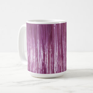 Purple Orchid Pink Tinsel Stripes Coffee Mug