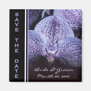 Purple Orchid Save the Date Magnets