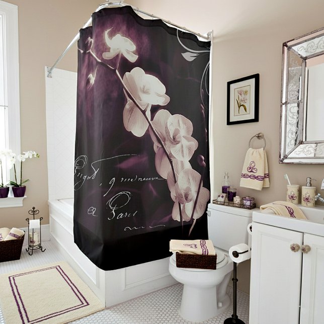 Purple orchid shower curtain (Creator Uploaded)