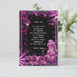 Purple Orchid Thank You Card
