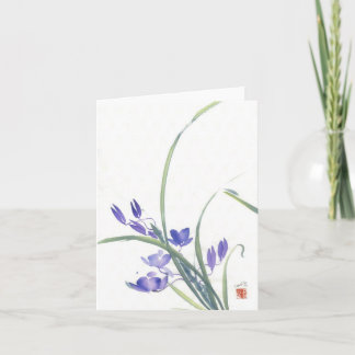 Purple Orchid Watercolor card