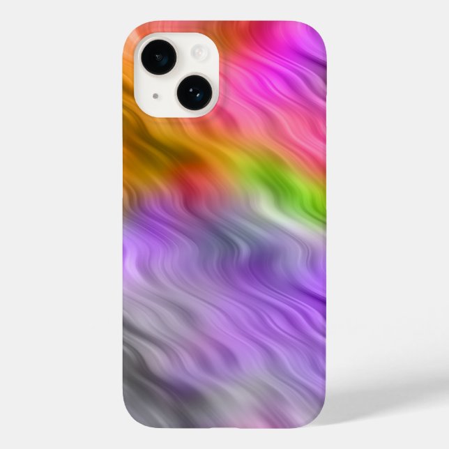 Purple Orchid Wavy Texture Case-Mate iPhone Case (Back)