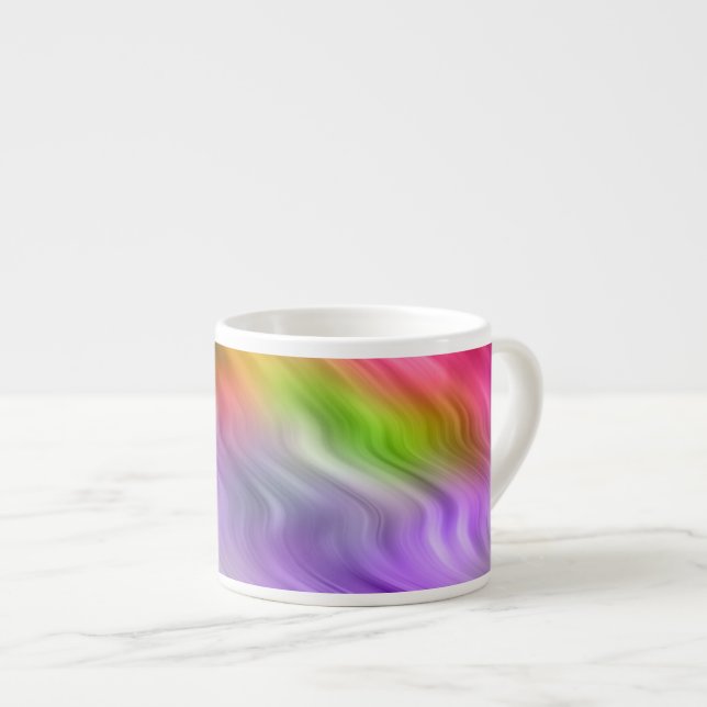 Purple Orchid Wavy Texture Espresso Cup (Front Right)