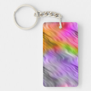 Purple Orchid Wavy Texture Key Ring