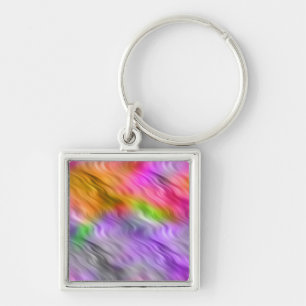 Purple Orchid Wavy Texture Key Ring