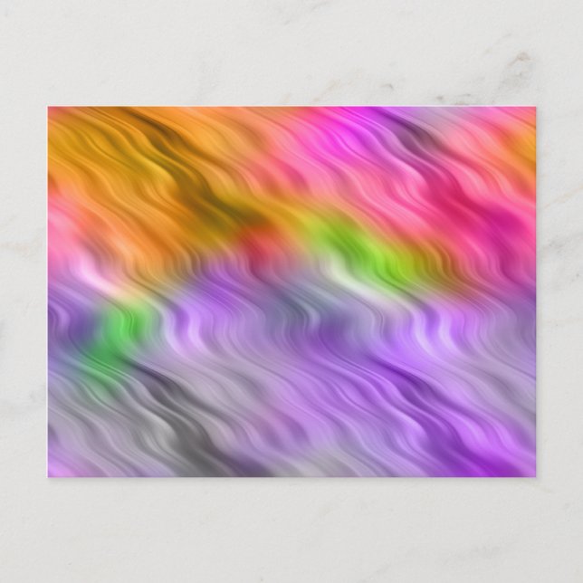 Purple Orchid Wavy Texture Postcard (Front)