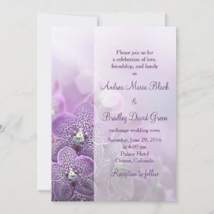 Purple Orchid Wedding Invitation