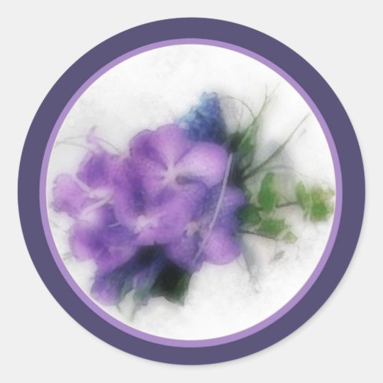 Purple orchids 1 envelope seal