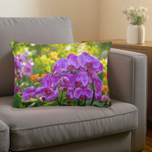 Purple Orchids Accent Pillow