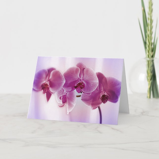 Purple Orchids Card (Front)