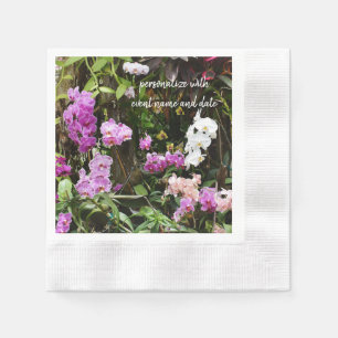 Purple Orchids Paper Napkins