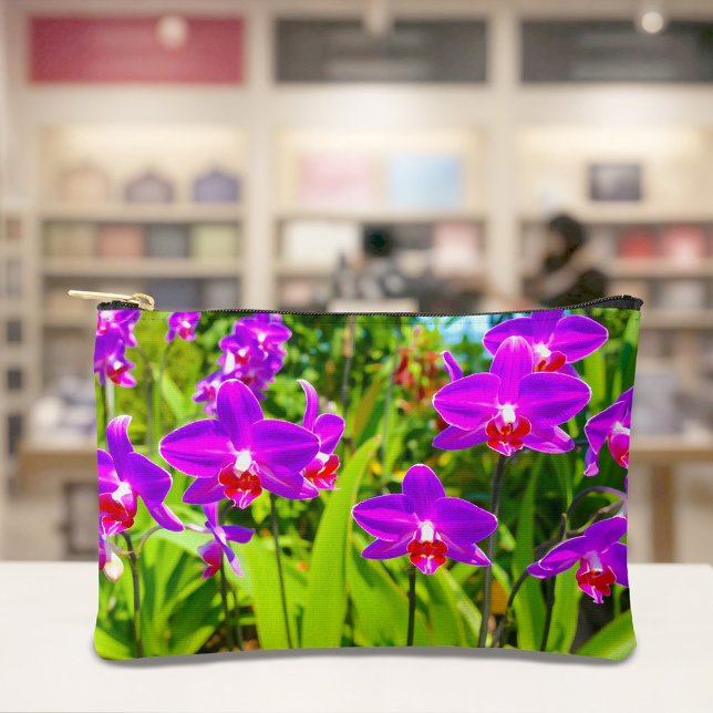 Purple Orchids Pouch (Pouch with purple orchids)