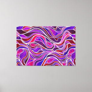 Purple Organic Stained Glass Abstract Canvas Print