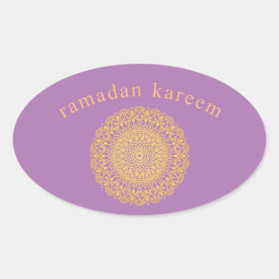 purple oriental ornament  ramadan kareem sticker