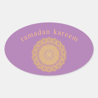 purple oriental ornament ramadan kareem sticker