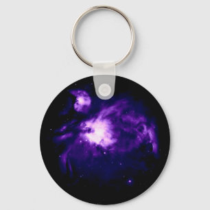 Purple Orion Nebula : Galaxy Key Ring