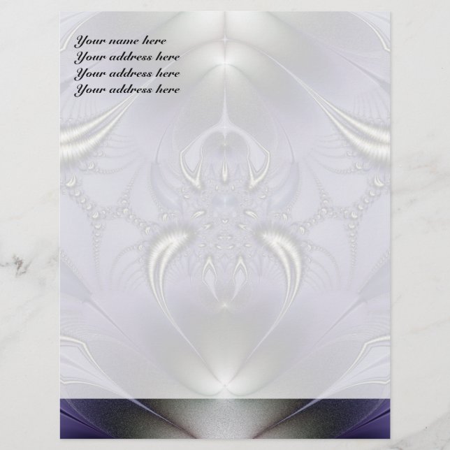 Purple Ornament Letterhead Design (Front)