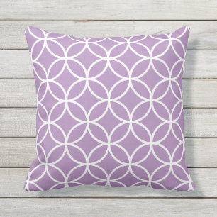 Purple Outdoor Pillows - Circle Trellis