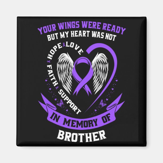 Purple overdose awareness day items in memory of b magnet (Front)