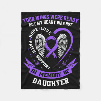 Purple Overdose Awareness Day Items In Memory Of D Fleece Blanket